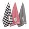 DII® Valentines Checked Embellished Dishtowel Set